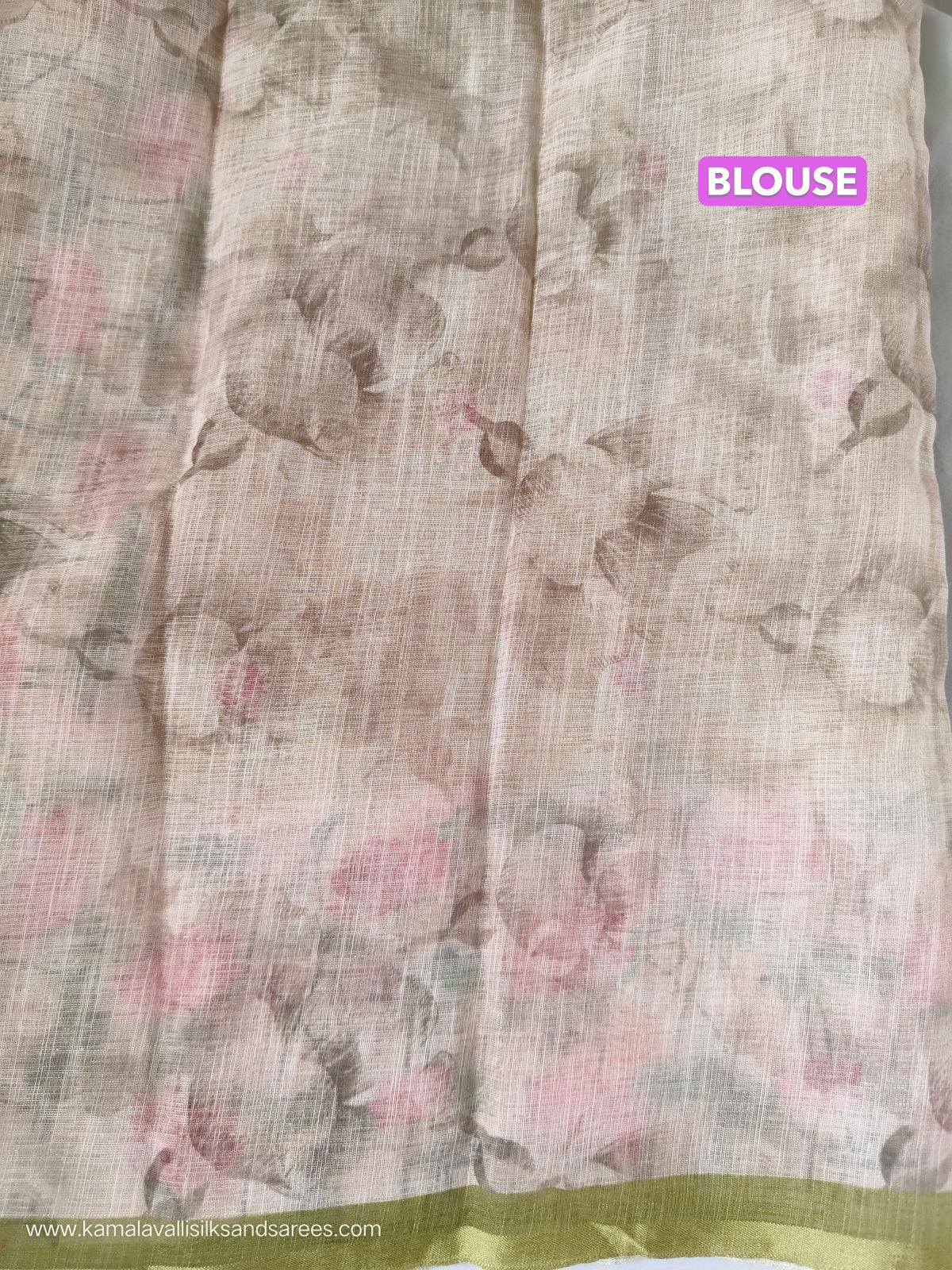 Chanderi Embroidery Cotton Saree Pastel Green Colour