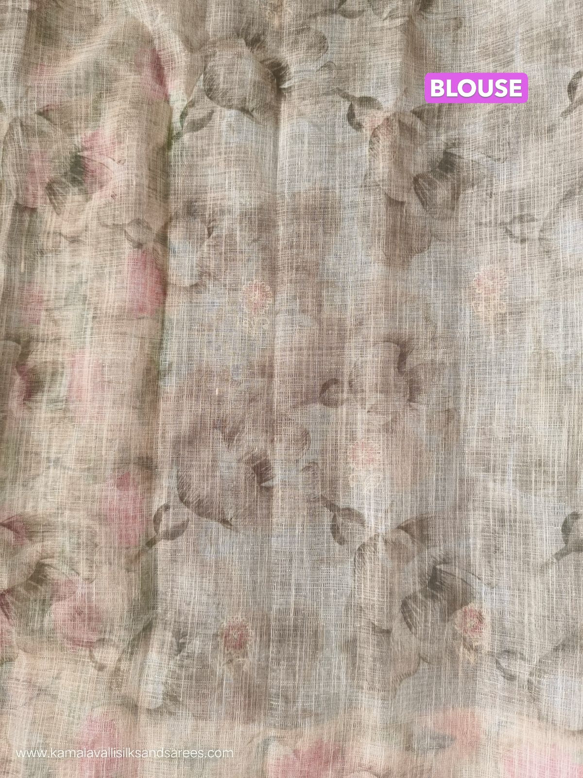 Chanderi Embroidery Cotton Saree Grey Colour