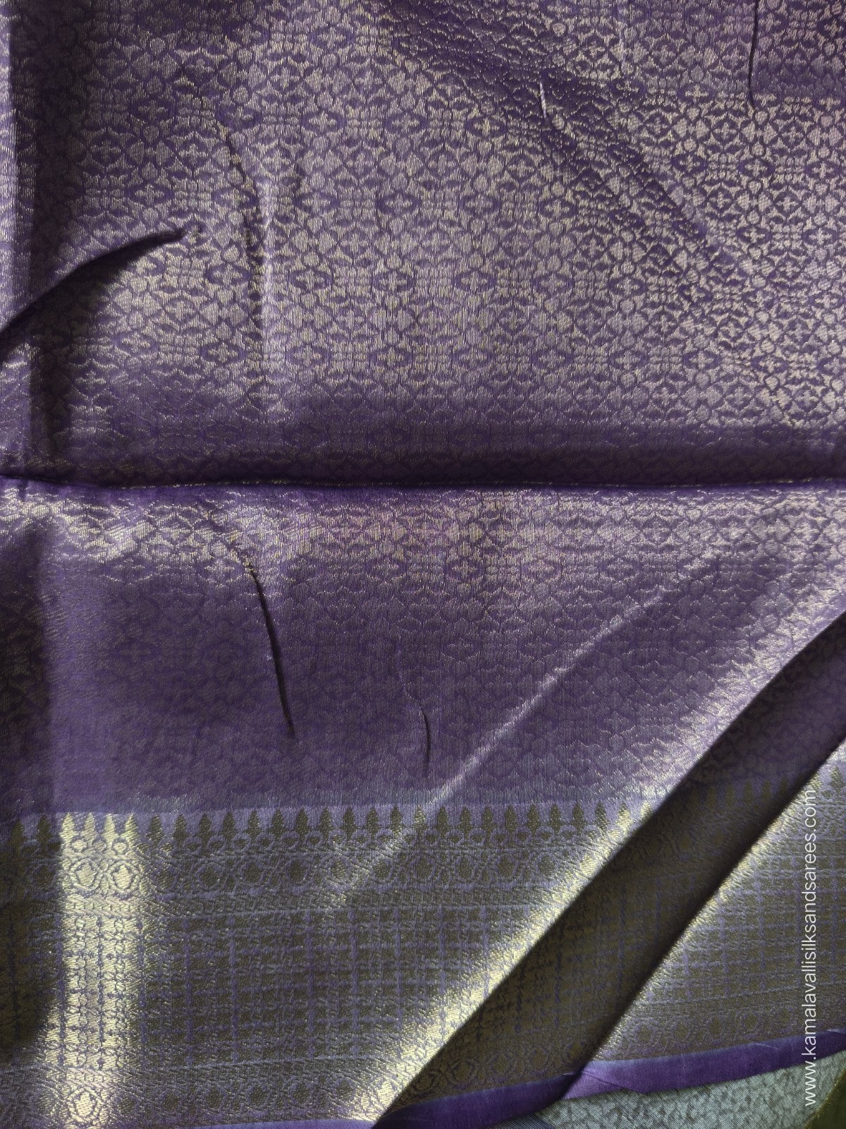 Tissue Silk Saree Blue and Purple Colour with Floral Pattern