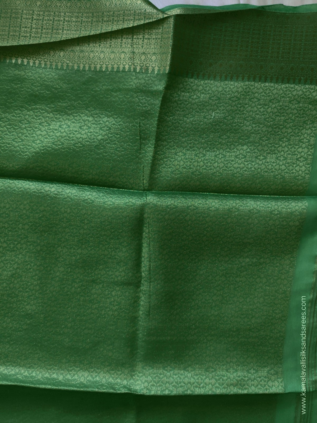 Tissue Silk Saree Brown and Green Colour with Floral Pattern