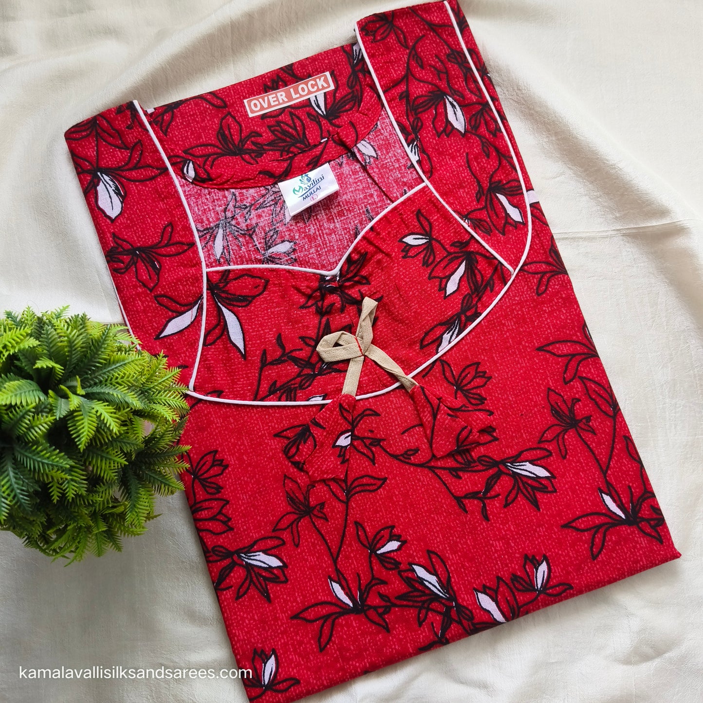 Cotton Nighty Red colour