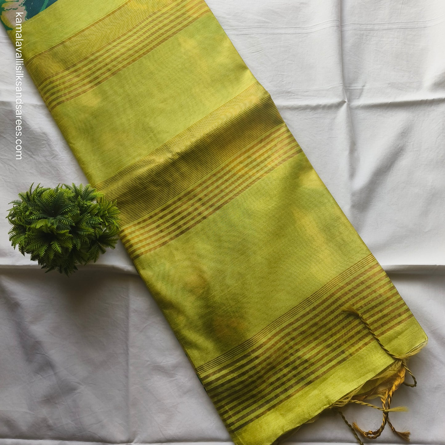 Tussar Saree Green colour