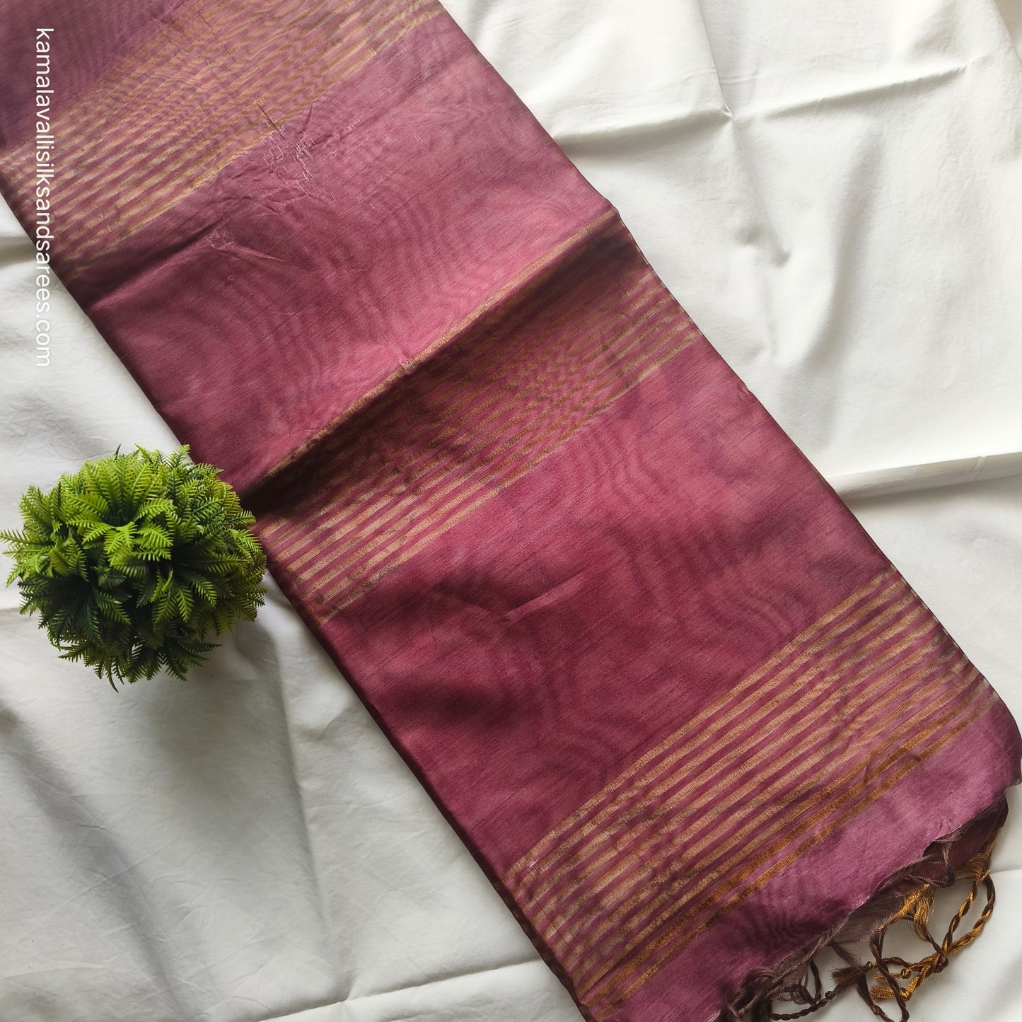 Tussar Saree Onion Pink colour