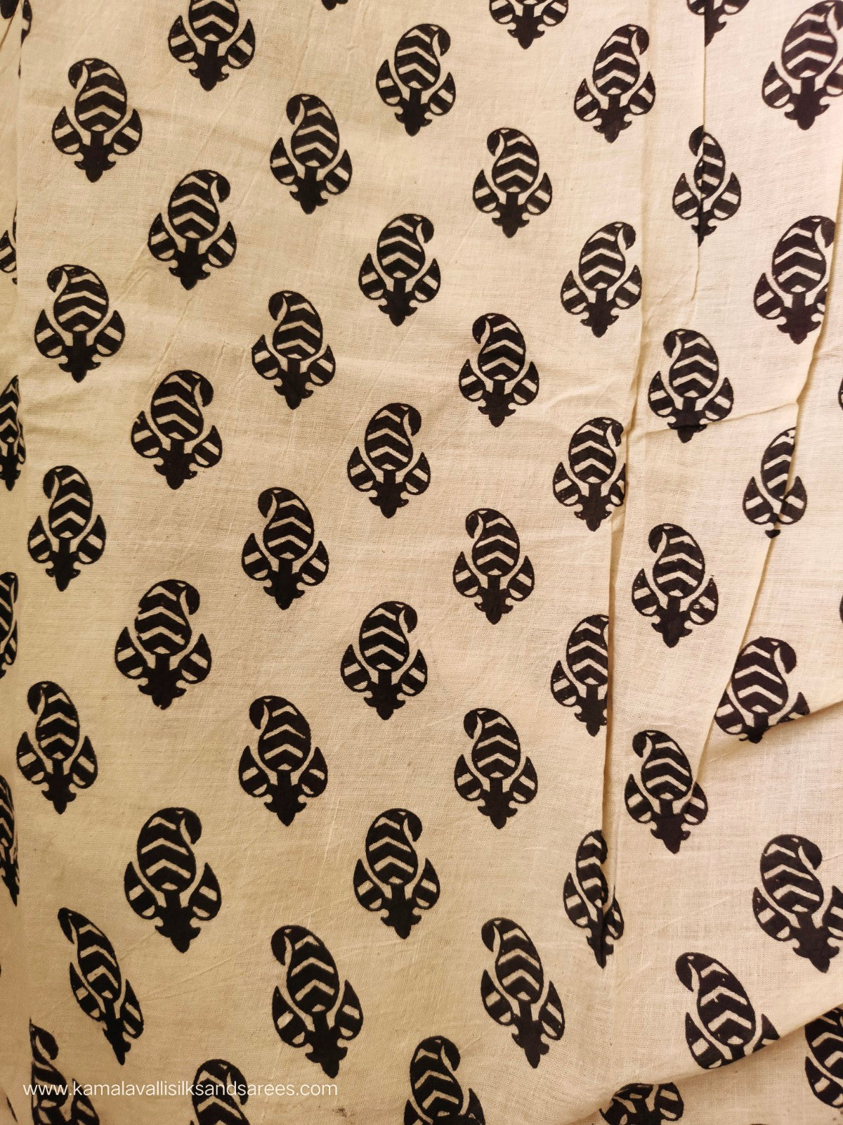 Kalamkari Cotton Saree Blue Colour