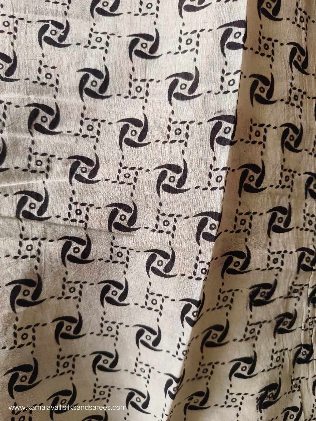 Kalamkari Cotton Saree Maroon and Orange Colour