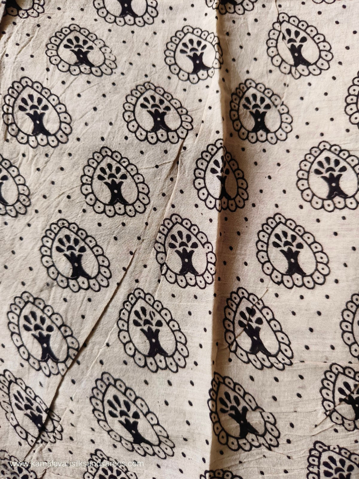 Kalamkari Cotton Saree Rose Colour