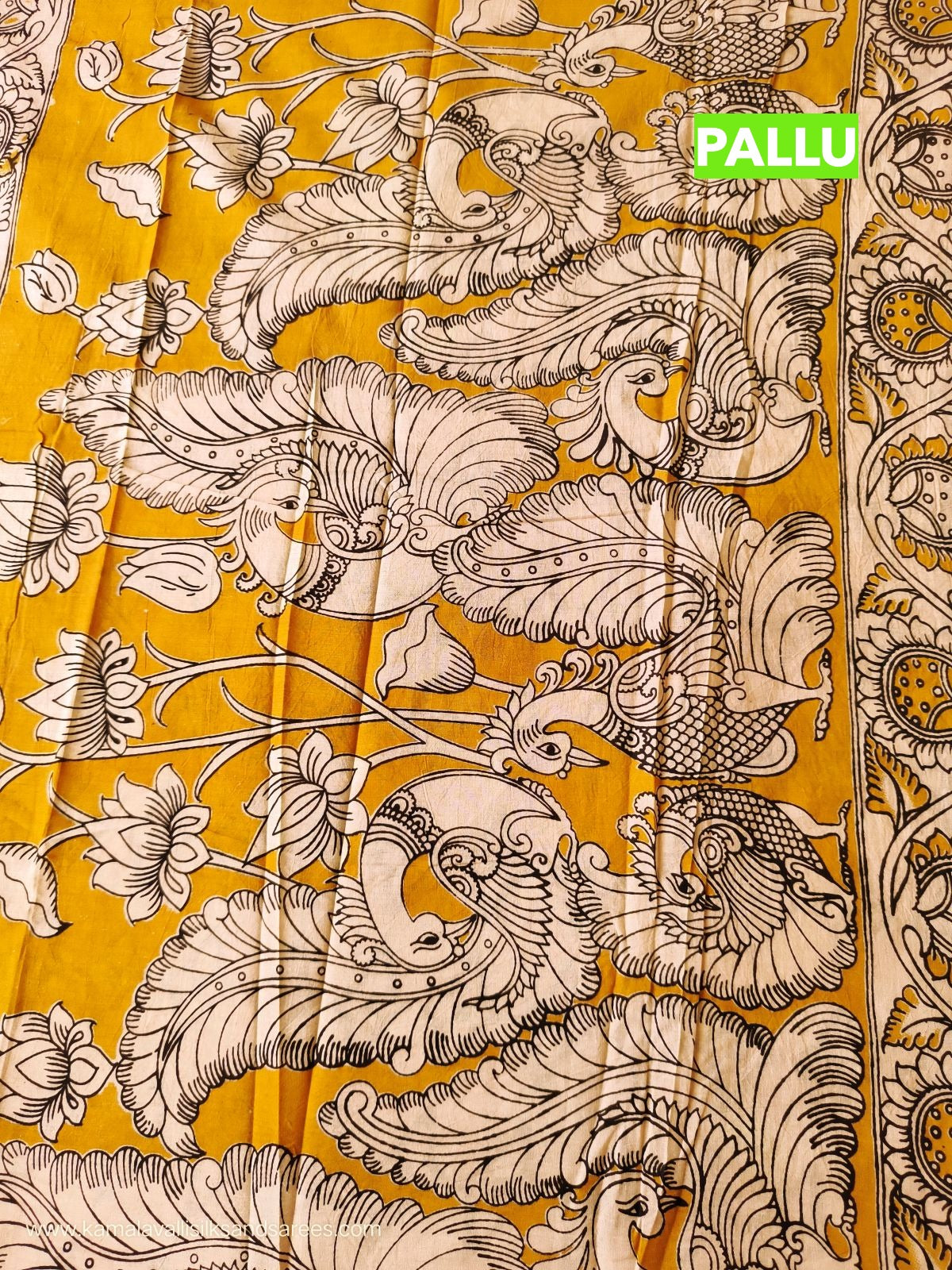 Kalamkari Cotton Saree Red Colour