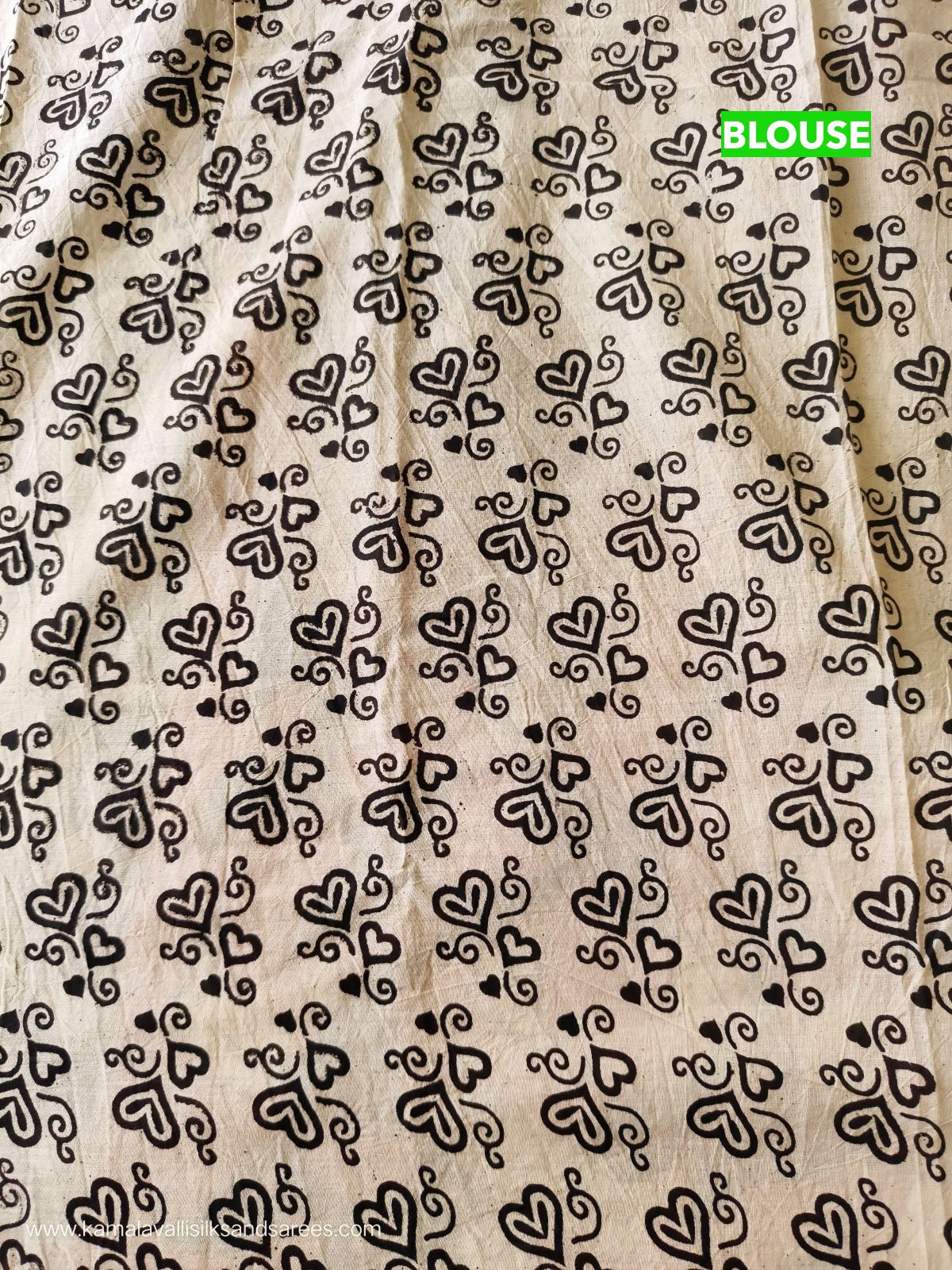 Kalamkari Cotton Saree Half White Colour