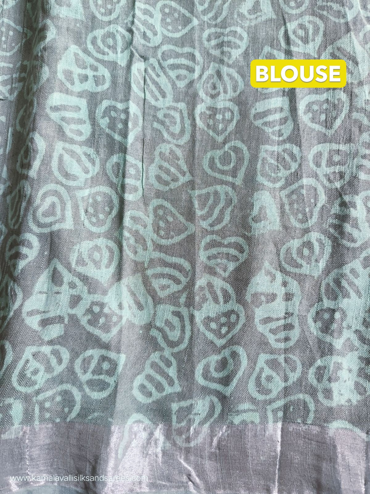 Pure Linen Cotton Saree Gray and Green Colour with Zari Border