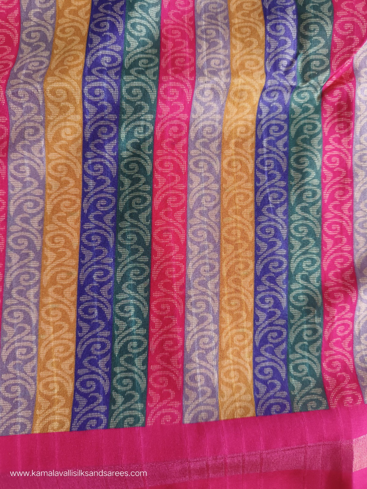 Semi Tussar Saree Rose Colour