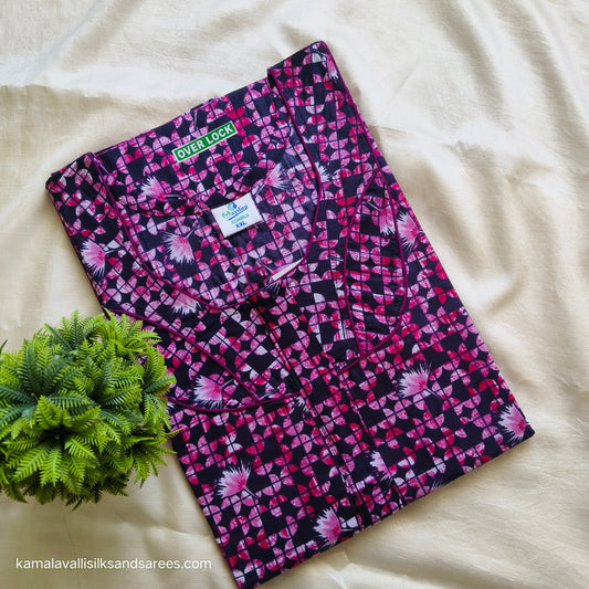 Cotton Nighty Pink and Black colour