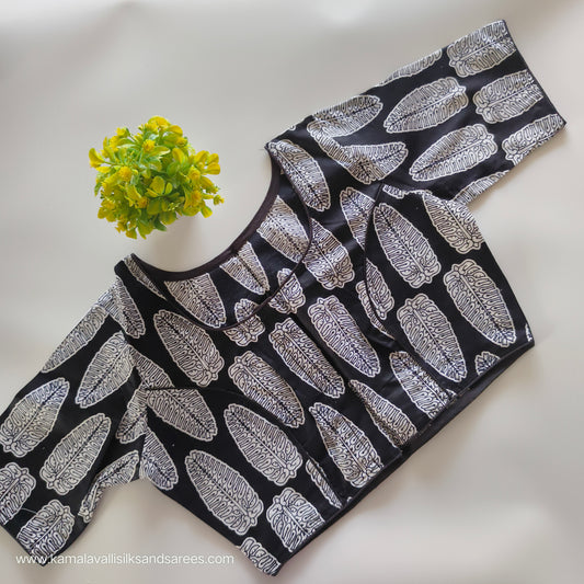 Black and White Colour Readymade Blouse