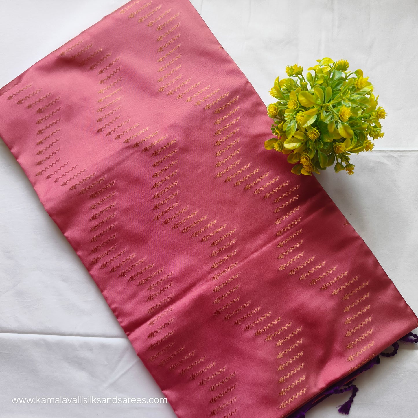 Semi Soft Silk Saree Peach Colour