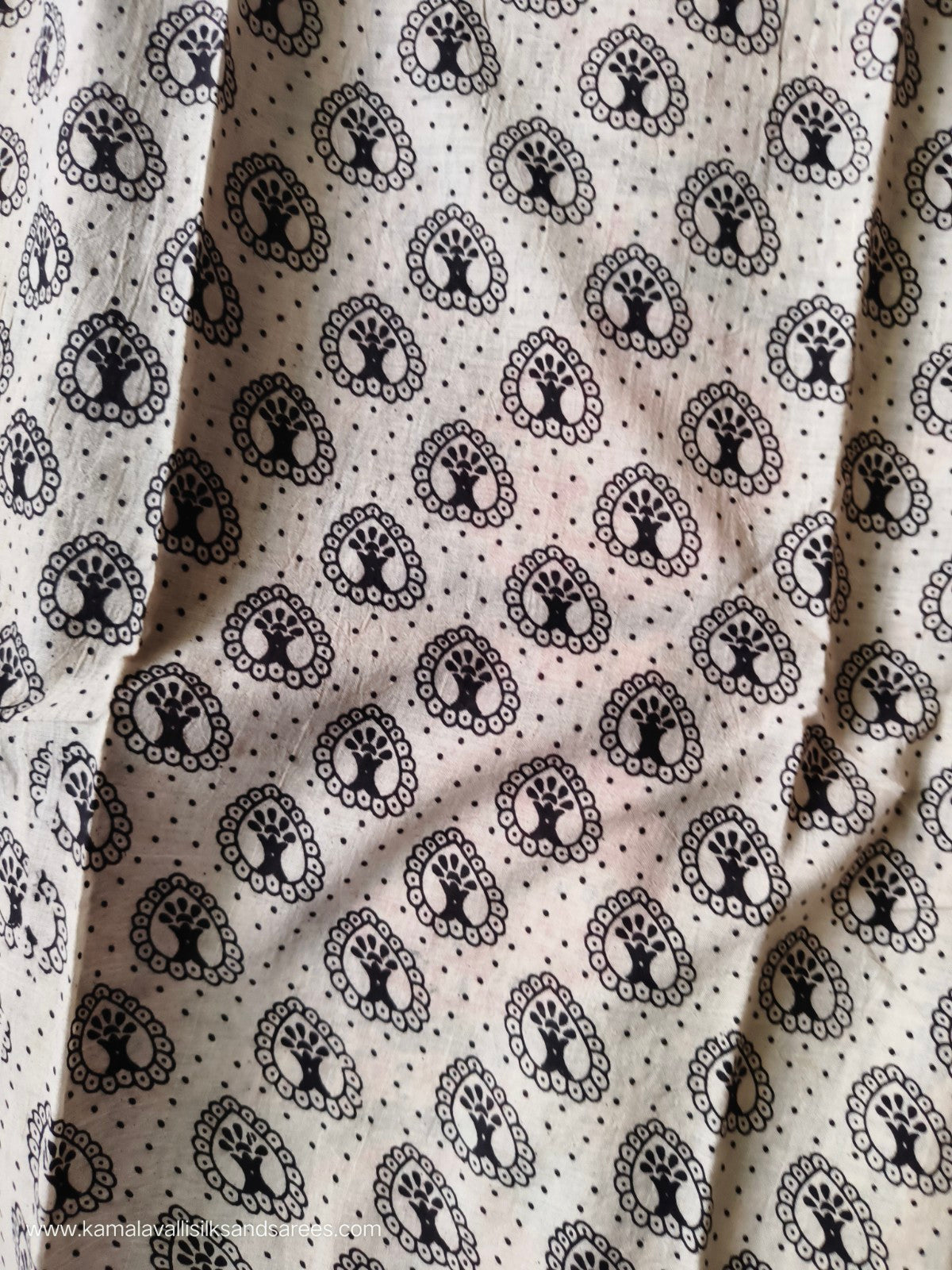 Kalamkari Cotton Saree Red Colour