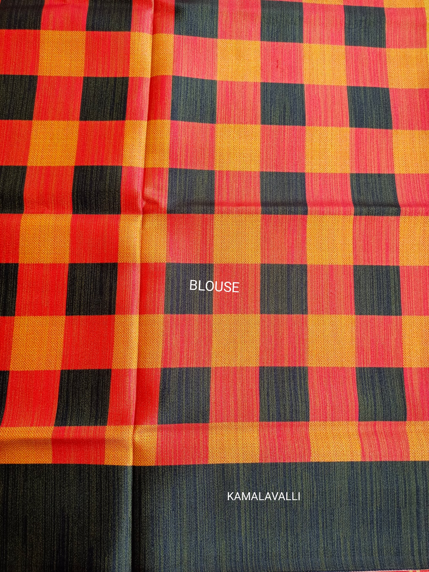 Linen Silk Saree Black Colour with Orange border