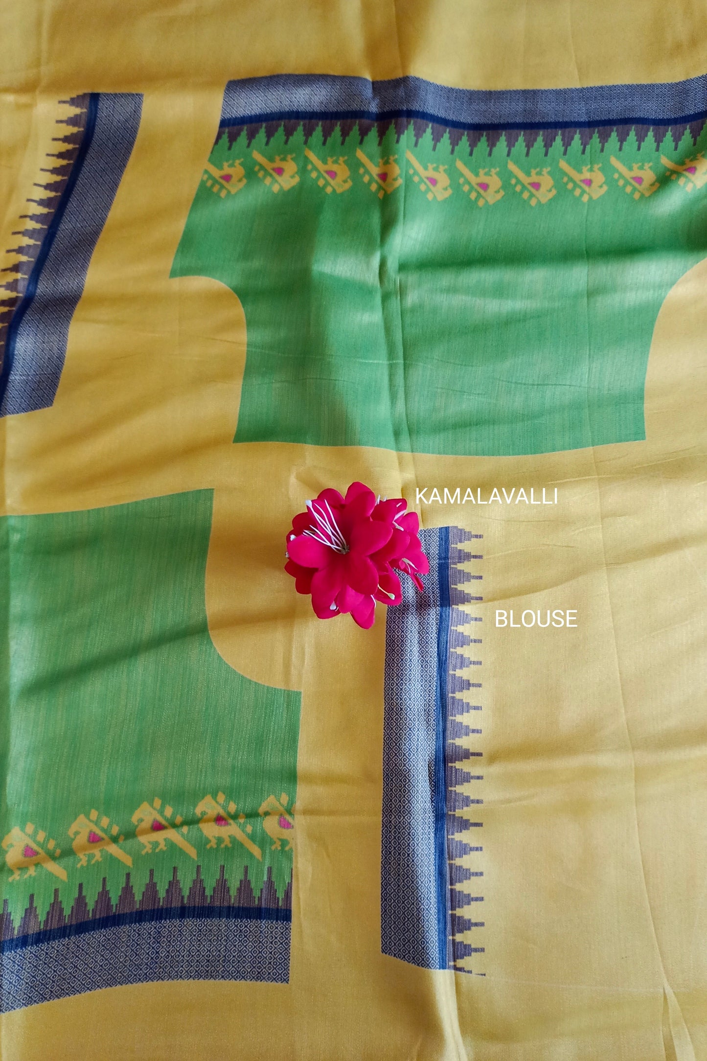 Linen Silk Saree Yellow Colour
