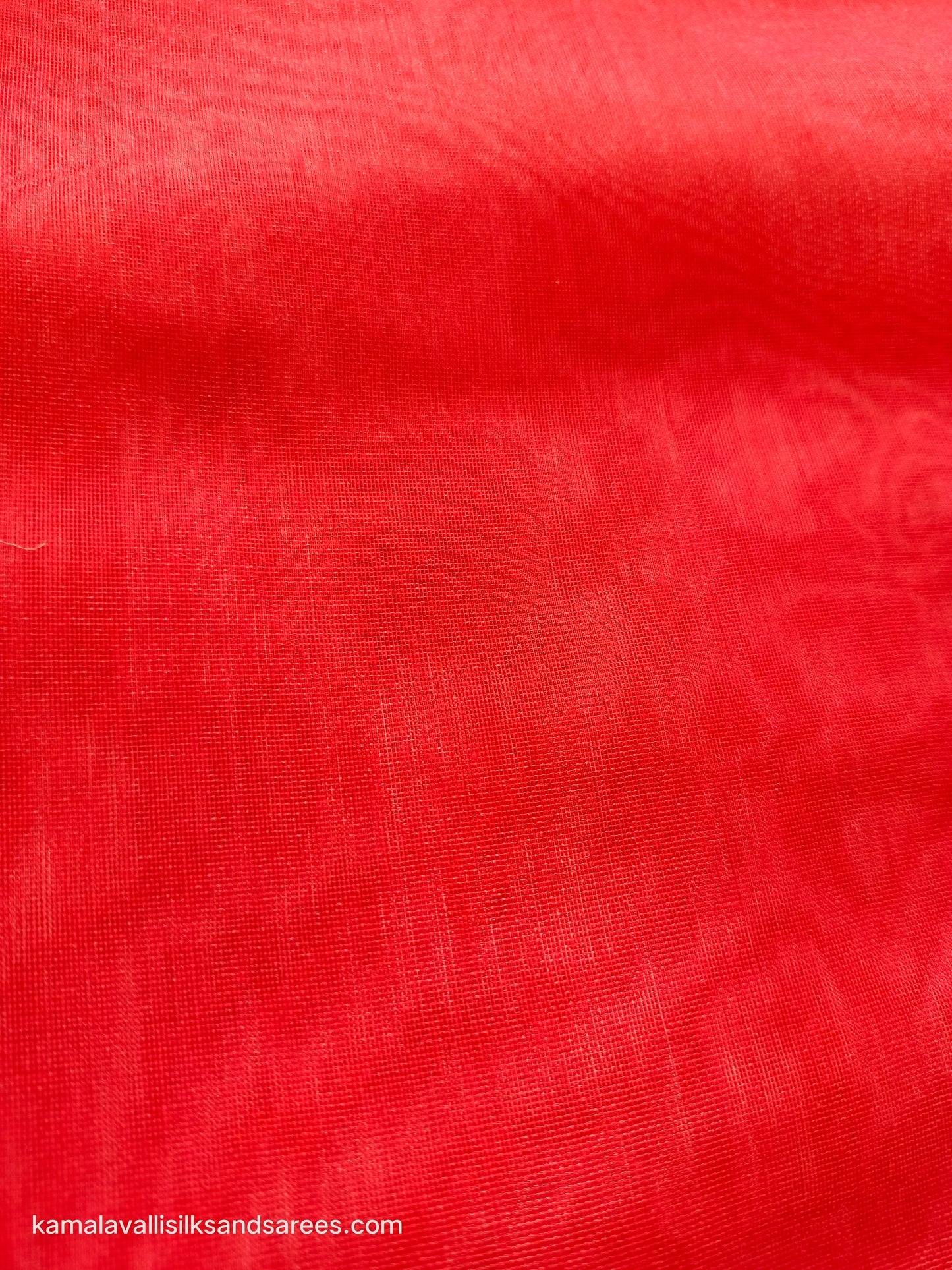 Chanderi Cotton Saree Mild Yellow Colour with Orange border