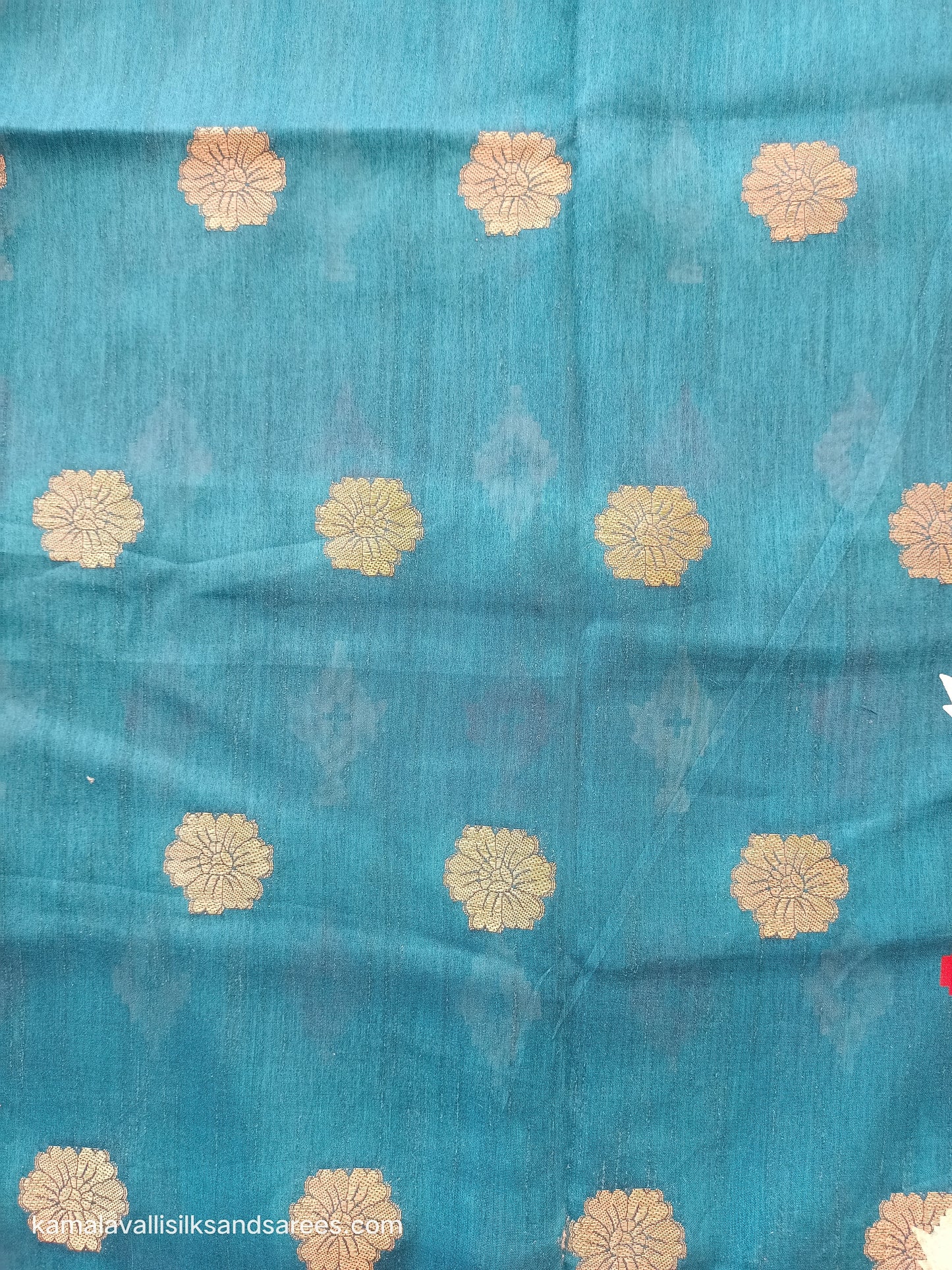 Tussar Georgette Saree Blue Colour
