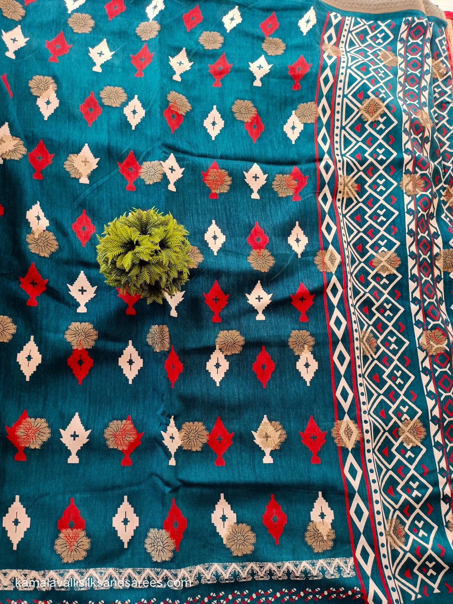 Tussar Georgette Saree Blue Colour
