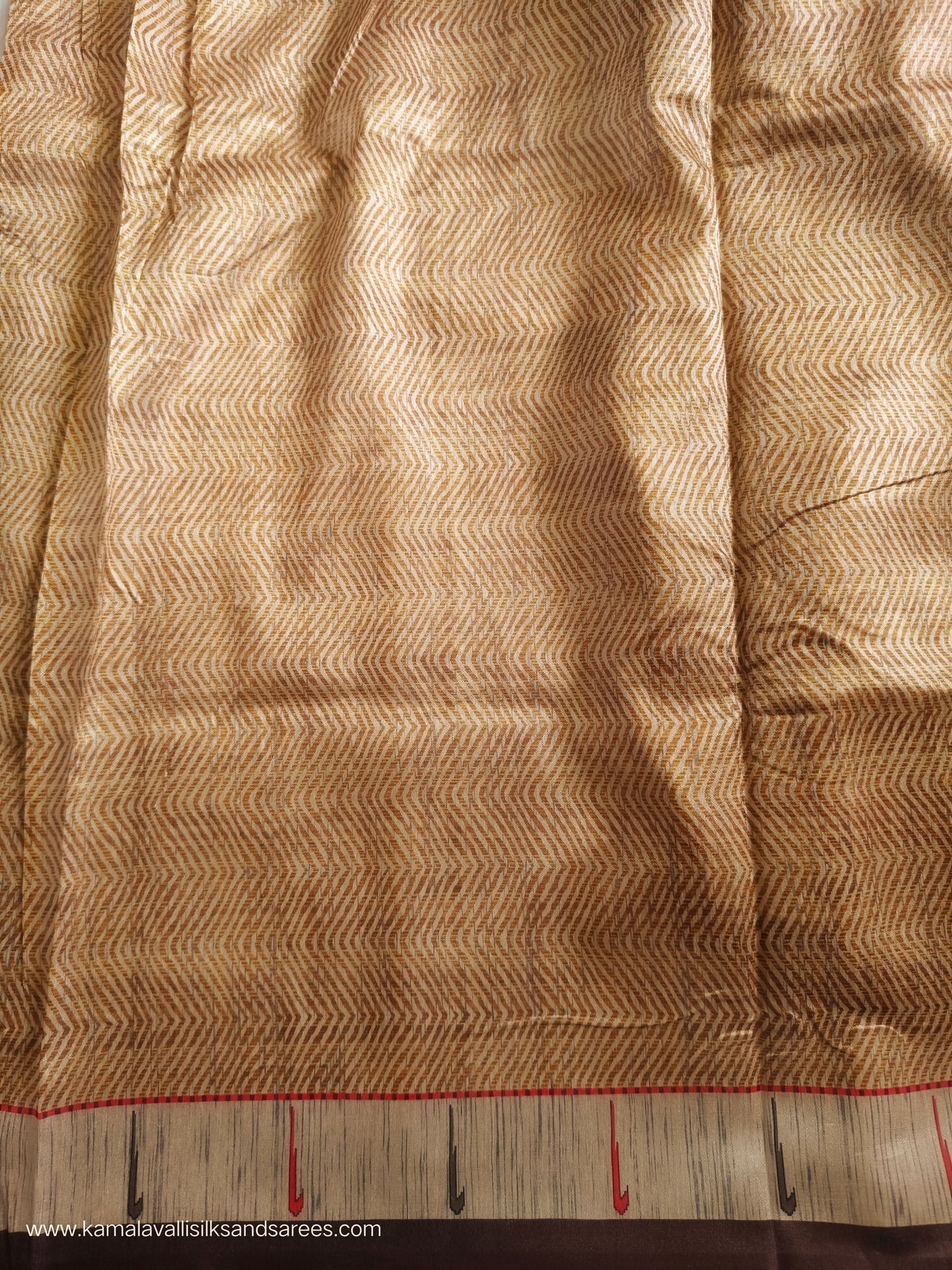 Jute Tussar Saree Mustard Colour