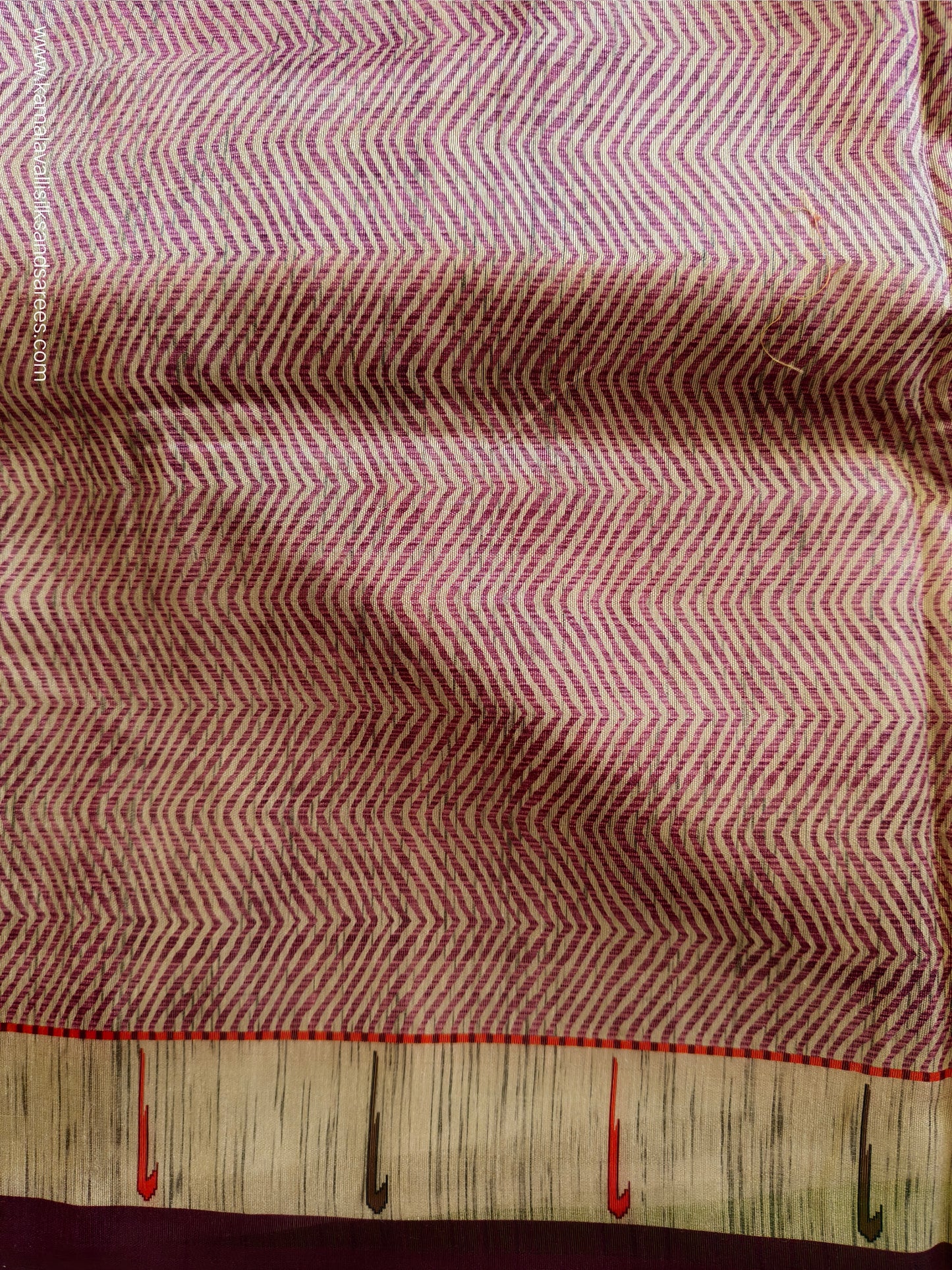 Jute Tussar Saree Rose Colour