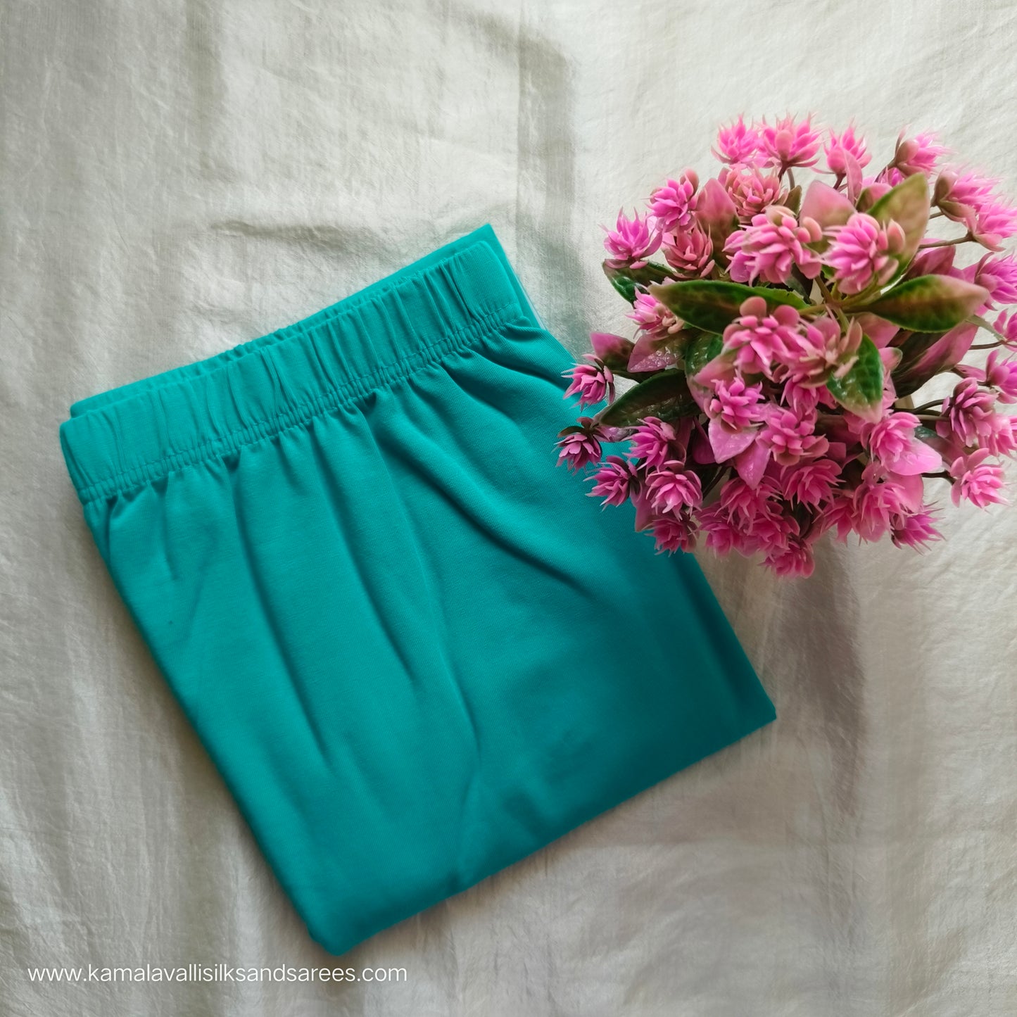 Ankle Fit Leggings Aqua Blue Colour