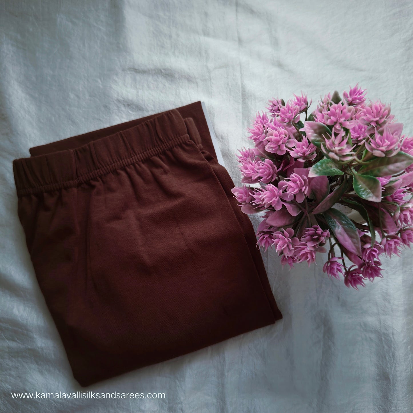 Ankle Fit Leggings Brown Colour