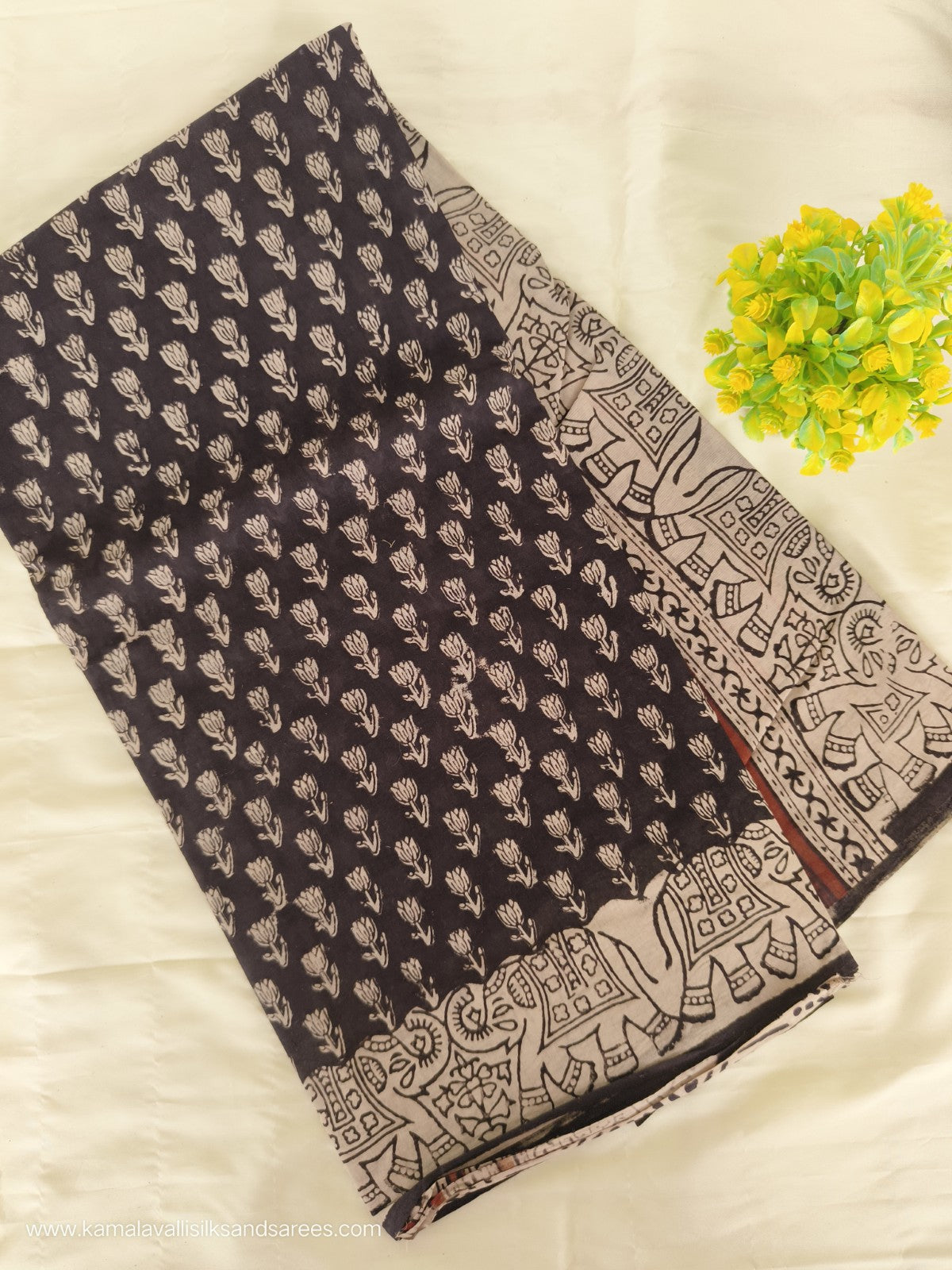 Hand Block Printed Mul Mul Cotton Saree